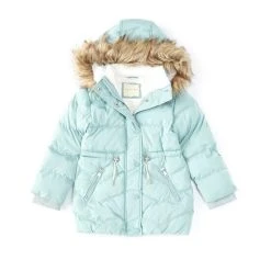 Deals ✔️ Copper Key Little ???? Girls 2T-6X Mid Length Puffer Blue ????