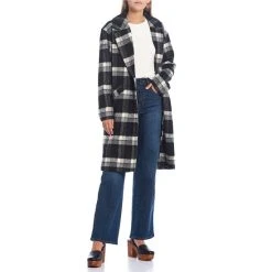 Wholesale ???? Copper Key Plaid Button-Front Overcoat Black Snow ✨ 7 Wholesale ???? Copper Key Plaid Button-Front Overcoat Black Snow ✨ -Copper Key Shop unnamed file 1013