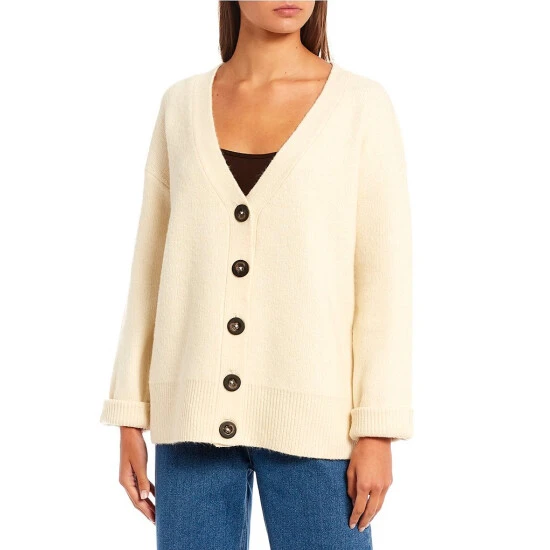 Buy ???? Copper Key Button Front Classic Knit Cardigan Ivory ❤️ 1 Buy ???? Copper Key Button Front Classic Knit Cardigan Ivory ❤️
