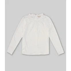 Best Sale ⌛ Copper Key Little ???? Girls 2T-6X Long Sleeve Babydoll Top White ⌛
