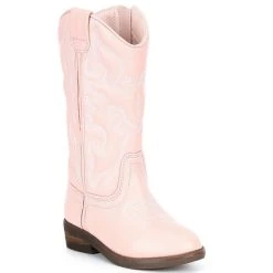 Wholesale ???? Copper Key ???? Girls' Leather Round Toe Western Cowboy ???? Boots (Infant) Seashell Sand ????