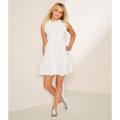 Best deal ✨ Copper Key Sleeveless Mock Ruffle Trim Tiered Babydoll ???? Dress Light Lime ???? -Copper Key Shop unnamed file 1077