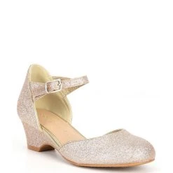 Wholesale ❤️ Copper Key ???? Girls' Fancee Covered Wedge ???? Heels (Youth) Silver ????