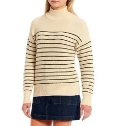 Cheapest ⭐ Copper Key Mock Neck Striped Sweater Shell Multi ????