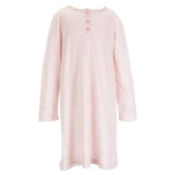 Budget ❤️ Copper Key Big/Little ???? Girls 2T-12 Long Sleeve Stripe Printed Gown Ivory/rose ????