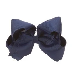 Flash Sale ???? Copper Key ???? Girls Scalloped-Edge King Hair Bow Navy ????