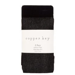 Buy ???? Copper Key Little/Big ???? Girls 2-10 Two-Pack Solid/Glitter Tights Red ????