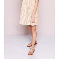 Promo ✨ Copper Key ???? Girls' Clevver Leather Flat ???? Sandals (Youth) Sesame Tan ???? -Copper Key Shop unnamed file 1192