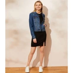 New ⌛ Copper Key Destructed Denim Jacket Medium Wash Denim ✨ -Copper Key Shop unnamed file 1321