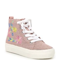 Buy ???? Copper Key ???? Girls' Floraa Flower Embroidered High-Top ???? Sneakers (Toddler) Blush ✨