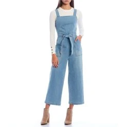 Best Sale ???? Copper Key Sleeveless Tie Waist Jumpsuit White ????