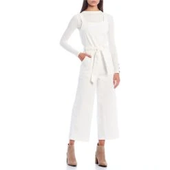 Best Sale ???? Copper Key Sleeveless Tie Waist Jumpsuit White ???? -Copper Key Shop unnamed file 1377