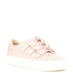 Hot Sale ???? Copper Key ???? Girls' Pearlinna Pearl Bow ???? Sneakers (Youth) Rose Pink ????
