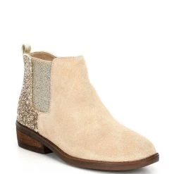 Best deal ❤️ Copper Key ???? Girls' Dazzler Glitter Back Booties (Infant) Desert Beige/gold ????