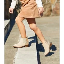 Best deal ❤️ Copper Key ???? Girls' Dazzler Glitter Back Booties (Infant) Desert Beige/gold ???? -Copper Key Shop unnamed file 1453