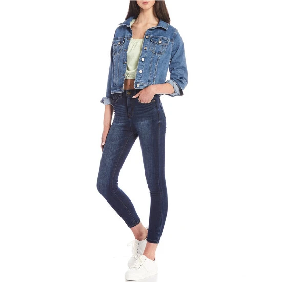 Hot Sale ???? Copper Key Cropped Denim Jacket Light Blue ???? 3 Hot Sale ???? Copper Key Cropped Denim Jacket Light Blue ???? - Image 3