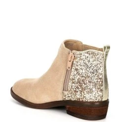 Brand new ???? Copper Key ???? Girls' Dazzler Glitter Back Booties (Toddler) Desert Beige/gold ???? -Copper Key Shop unnamed file 1473