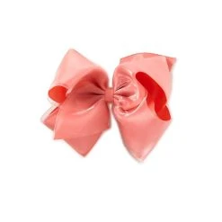Coupon ⭐ Copper Key ???? Girls King Organza Hair Bow Coral ????