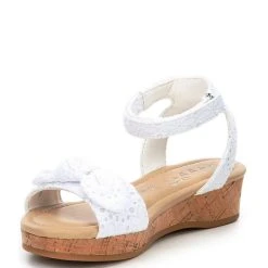 Top 10 ???? Copper Key ???? Girls' Dearisst Eyelet Bow Flatform Wedges (Youth) White ???? -Copper Key Shop unnamed file 1526