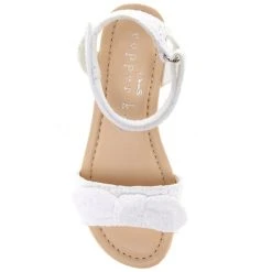 Top 10 ???? Copper Key ???? Girls' Dearisst Eyelet Bow Flatform Wedges (Youth) White ???? -Copper Key Shop unnamed file 1527