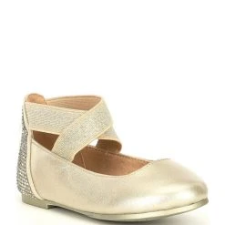 Cheap ???? Copper Key ???? Girls' Loviee Rhinestone Leather Ballet Flats (Infant) Light Gold ????