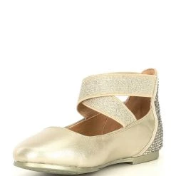 Cheap ???? Copper Key ???? Girls' Loviee Rhinestone Leather Ballet Flats (Infant) Light Gold ???? -Copper Key Shop unnamed file 1571