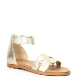 Deals ✔️ Copper Key ???? Girls' Zany Scallop Ankle Strap ???? Sandals (Toddler) Sand Gold ????