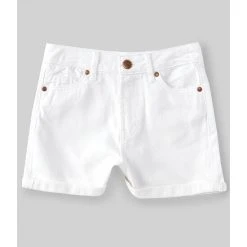 Discount ???? Copper Key Big ???? Girls 7-16 High Rise Roll Cuff Denim Short White ⌛ -Copper Key Shop unnamed file 1596