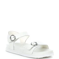 Flash Sale ???? Copper Key ???? Girls' Playful Leather Ankle Strap ???? Sandals (Infant) White ⌛