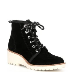 Best Pirce ✔️ Copper Key Bundleup Suede Lace-Up Booties Black ????