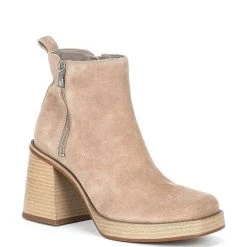 Flash Sale ???? Copper Key Solstice Suede Zip Booties Syrah ????
