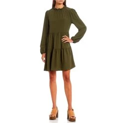 Best reviews of ???? Copper Key Long Sleeve Babydoll ???? Dress Sand ✔️