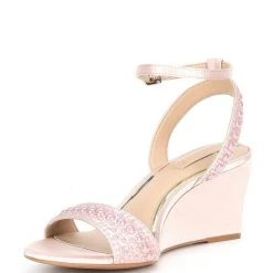 Best Pirce ???? Copper Key Firstdance Pearl Embellishment ???? Dress Wedges Champagne ???? -Copper Key Shop unnamed file 1685