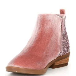 Cheap ???? Copper Key Girl's Dazzler Glitter Back Booties (Youth) Light Pink ???? -Copper Key Shop unnamed file 1708