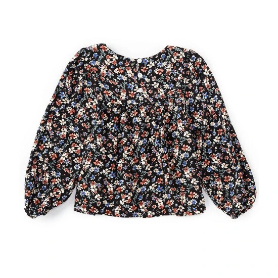 Deals ???? Copper Key Little ???? Girls 2T-6X Floral Long Sleeve Top Onyx Multi ???? 2 Deals ???? Copper Key Little ???? Girls 2T-6X Floral Long Sleeve Top Onyx Multi ???? - Image 2