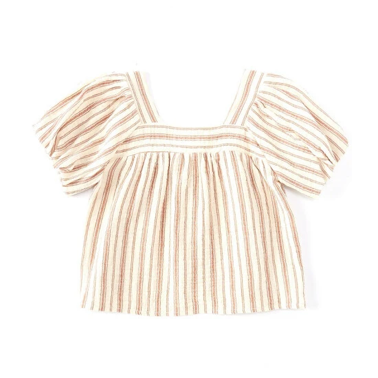 Flash Sale ???? Copper Key Little ???? Girls 2T-6X Short Sleeve Striped Empire Top Ivory Multi ✔️ 1 Flash Sale ???? Copper Key Little ???? Girls 2T-6X Short Sleeve Striped Empire Top Ivory Multi ✔️