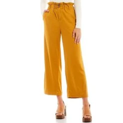 Cheapest ???? Copper Key Paperbag Waist Wide Leg Cropped Twill Pants Olive ⌛ -Copper Key Shop unnamed file 1788