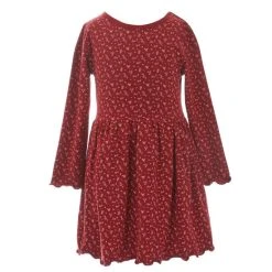 Discount ???? Copper Key Adventure Wear Little ???? Girls 2T-6X Printed ???? Dress Red Dahlia ❤️