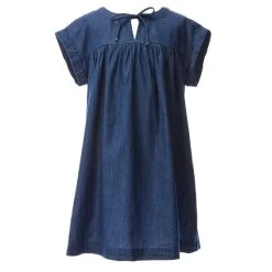 New ???? Copper Key Big ???? Girls 7-16 Tie Front Denim ???? Dress Indigo ✨