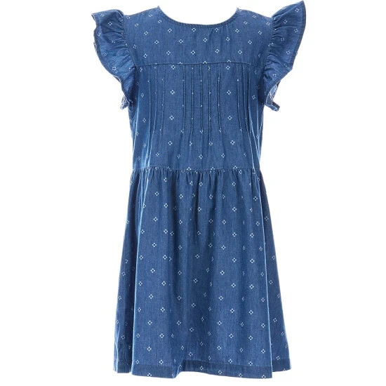 Brand new ???? Copper Key Big ???? Girls 7-16 Flutter Sleeve Printed Denim Pintuck ???? Dress Indigo ???? 1 Brand new ???? Copper Key Big ???? Girls 7-16 Flutter Sleeve Printed Denim Pintuck ???? Dress Indigo ????