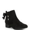 Buy ???? Copper Key ???? Girls' Whirlee Side Bow Suede Booties (Youth) Black ????