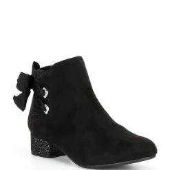 Buy ???? Copper Key ???? Girls' Whirlee Side Bow Suede Booties (Youth) Black ????