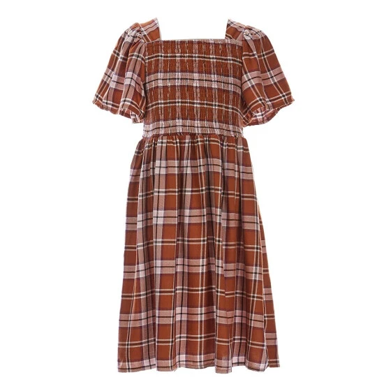 New ✨ Copper Key Big ???? Girls 7-16 Plaid Flutter Sleeve ???? Dress Rust Multi ???? 1 New ✨ Copper Key Big ???? Girls 7-16 Plaid Flutter Sleeve ???? Dress Rust Multi ????