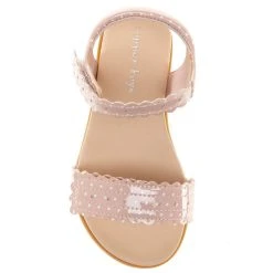 Best deal ✨ Copper Key ???? Girls' Cutsey Scalloped Polka Dot Ankle Strap ???? Sandals (Infant) Seashell Sand/white ???? -Copper Key Shop unnamed file 1898