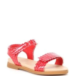 Best deal ✨ Copper Key ???? Girls' Cutsey Scalloped Polka Dot Ankle Strap ???? Sandals (Infant) Seashell Sand/white ???? -Copper Key Shop unnamed file 1902