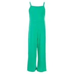 New ???? Copper Key Big ???? Girls 7-16 Bow-Back Cropped Jumpsuit Green ????