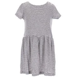 Best deal ???? Copper Key Little ???? Girls 2T-6X Striped Babydoll ???? Dress Snow Black ????