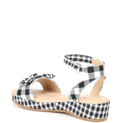 Wholesale ???? Copper Key ???? Girls' Dearisst Eyelet Bow Gingham Flatform Wedges (Toddler) Black/white ???? -Copper Key Shop unnamed file 1974