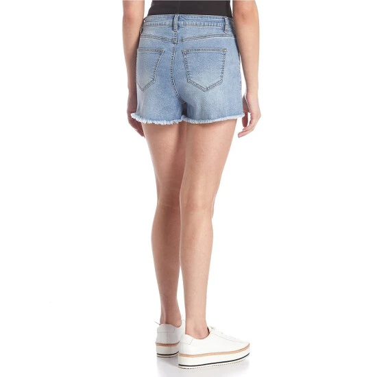 Brand new ???? Copper Key High Rise Button Front Frayed Hem Denim Shorts Medium Stonewash ???? 5 Brand new ???? Copper Key High Rise Button Front Frayed Hem Denim Shorts Medium Stonewash ???? - Image 5