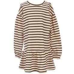 Best deal ???? Copper Key Big ???? Girls 7-16 Striped ???? Dress Black - Sand ????
